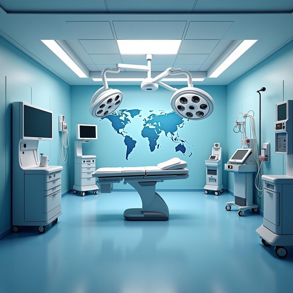 Modern hospital equipment showing advanced healthcare technology