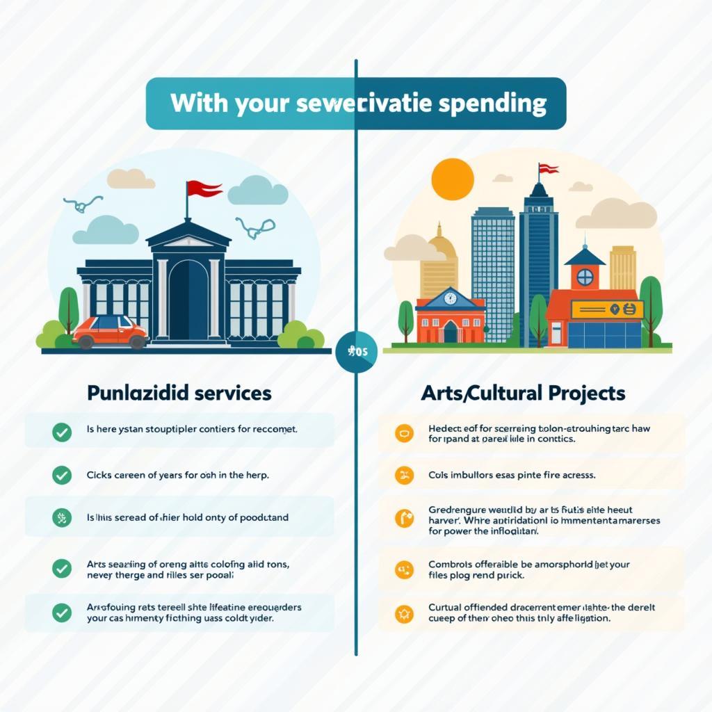 Government spending priorities between public services and arts