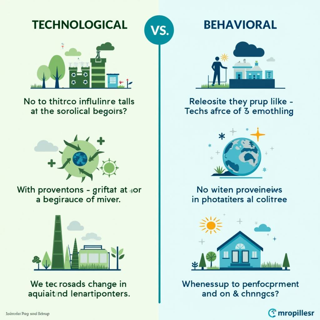 Comparison of technological and behavioral approaches to environmental solutions