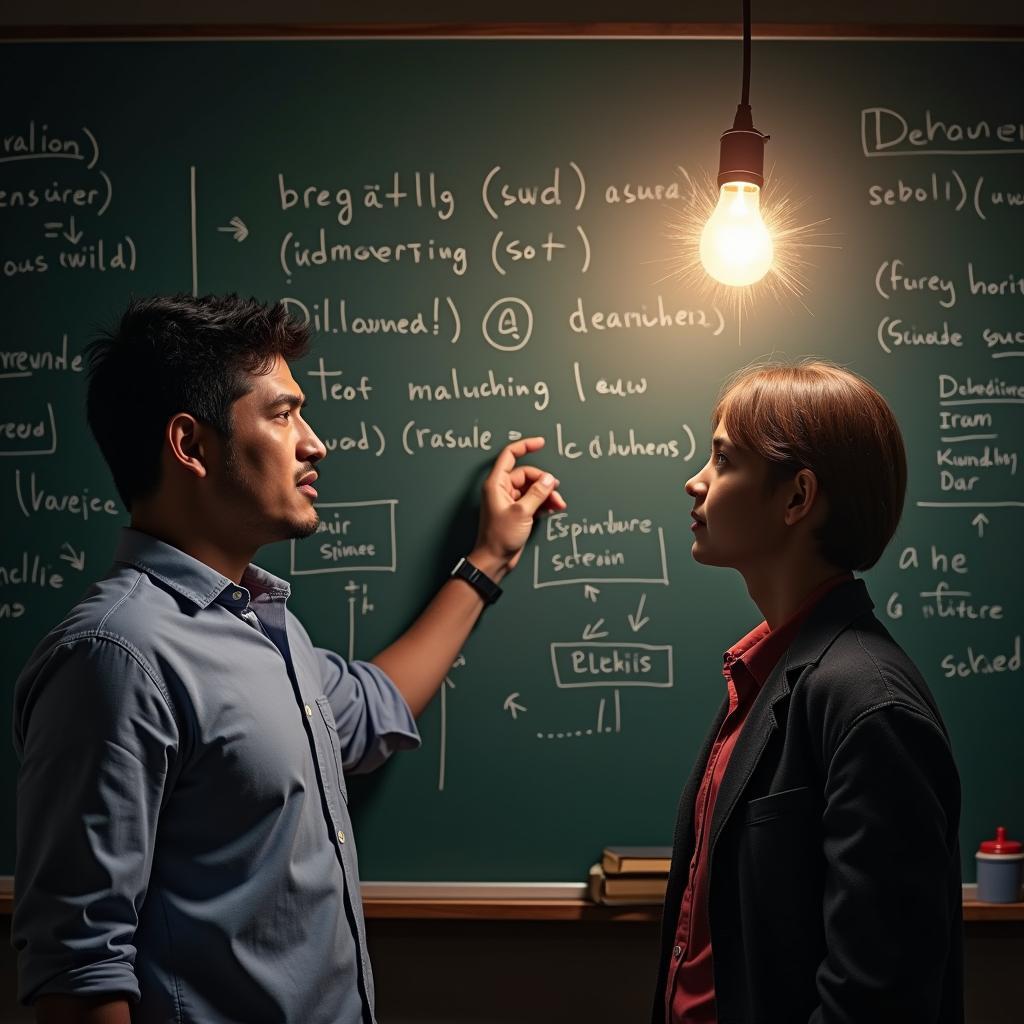 Dedicated high school math teacher inspiring struggling student with complex calculus concepts through extra lessons.