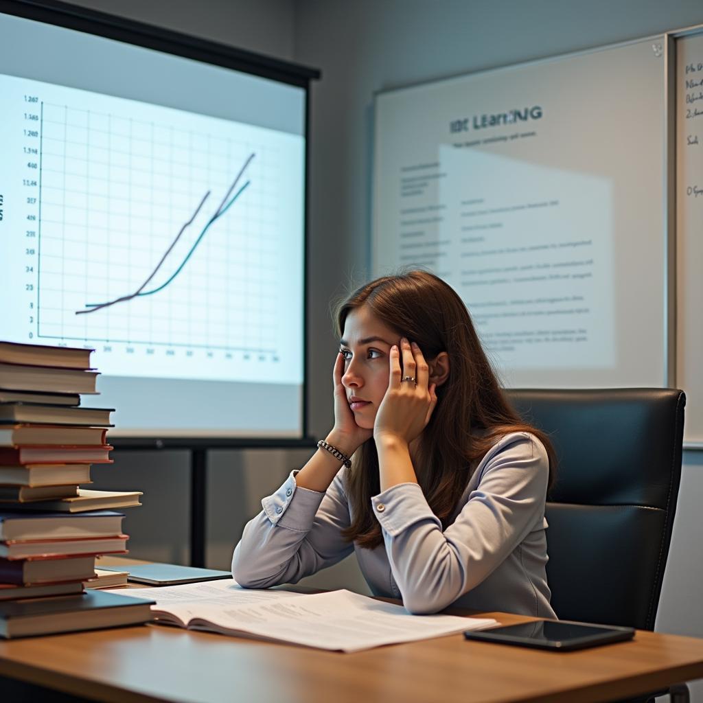 IELTS student experiencing frustration from a vocabulary learning performance plateau despite consistent study.