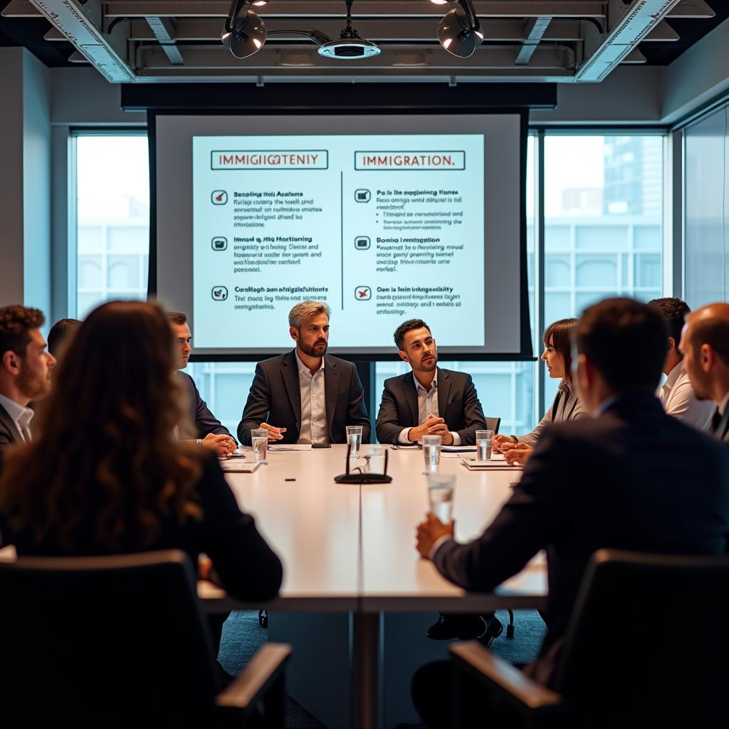 Immigration policy debate showing different perspectives