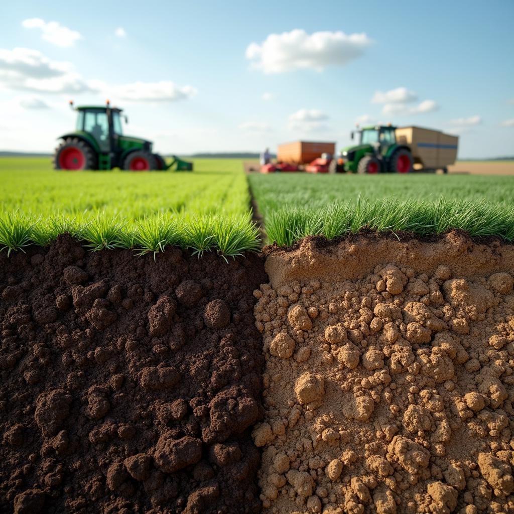 Impact of intensive farming methods on soil quality and degradation