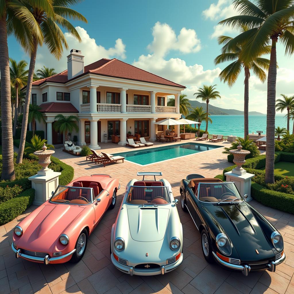 Living high on the hog: a luxurious lifestyle featuring wealth, comfort, opulent living, and financial well-being.