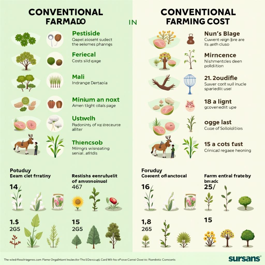 Comparison of organic farming and conventional agricultural practices
