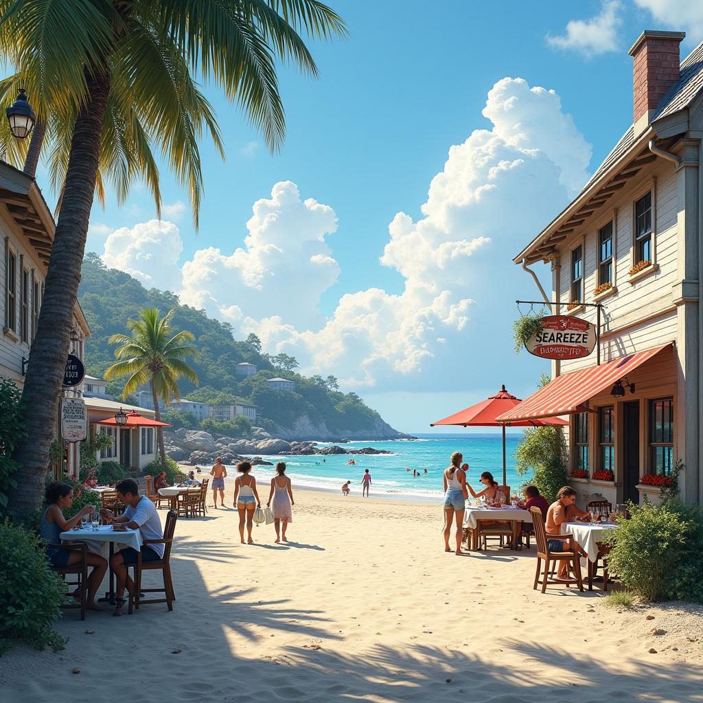 Scenic coastal village Seabreeze perfect for a day trip with charming old town and maritime history.