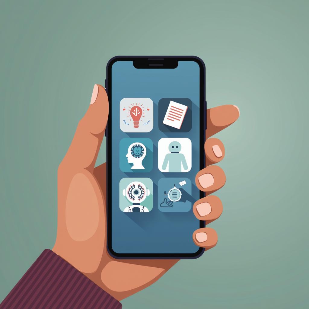 Smartphone showcasing diverse mental health applications offering accessible support, therapy, and well-being tools.