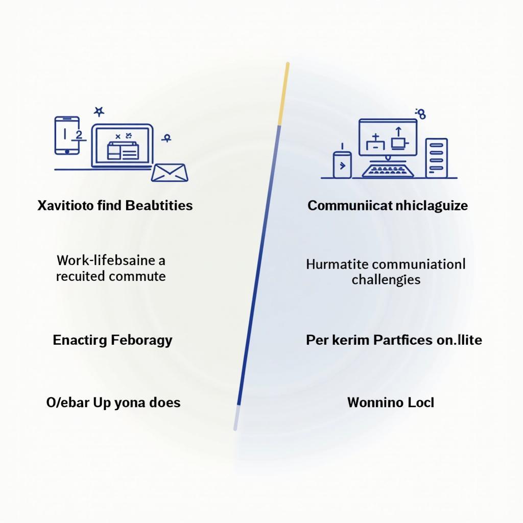 Remote work impact analysis showing positive and negative effects on society