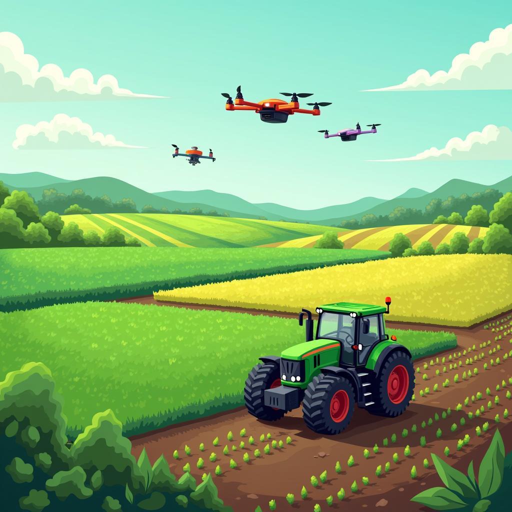 Smart agriculture technologies integrating IoT, drones, and AI for optimized modern farming, efficiency, and sustainability.