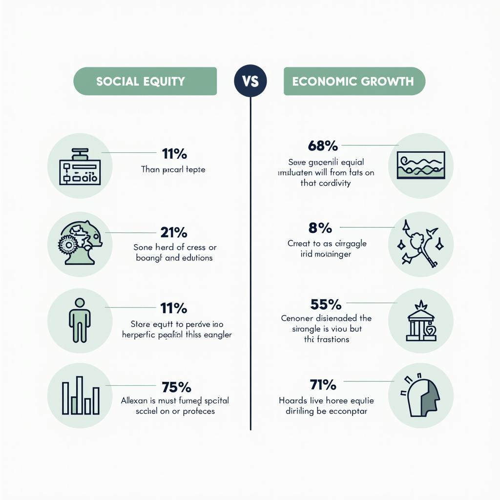 Comparative analysis of social equity and economic growth priorities