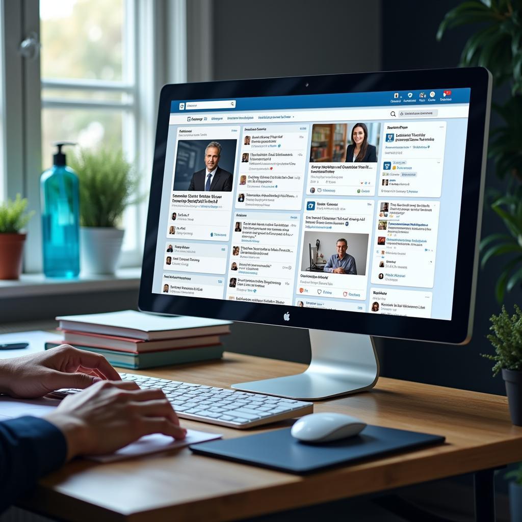 Social media platforms showing professional networking and career development opportunities