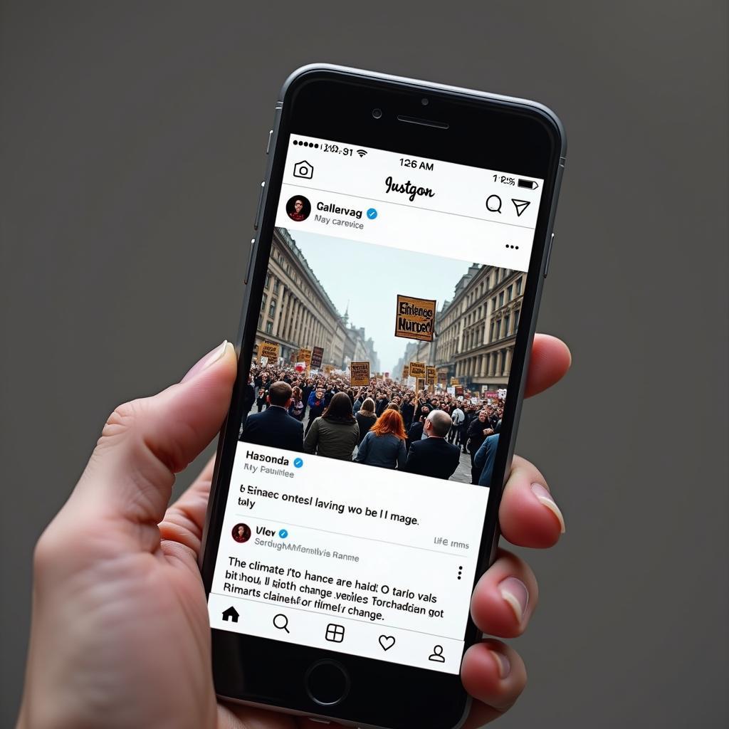 Spread of climate change misinformation on social media platforms affecting public perception and trust.