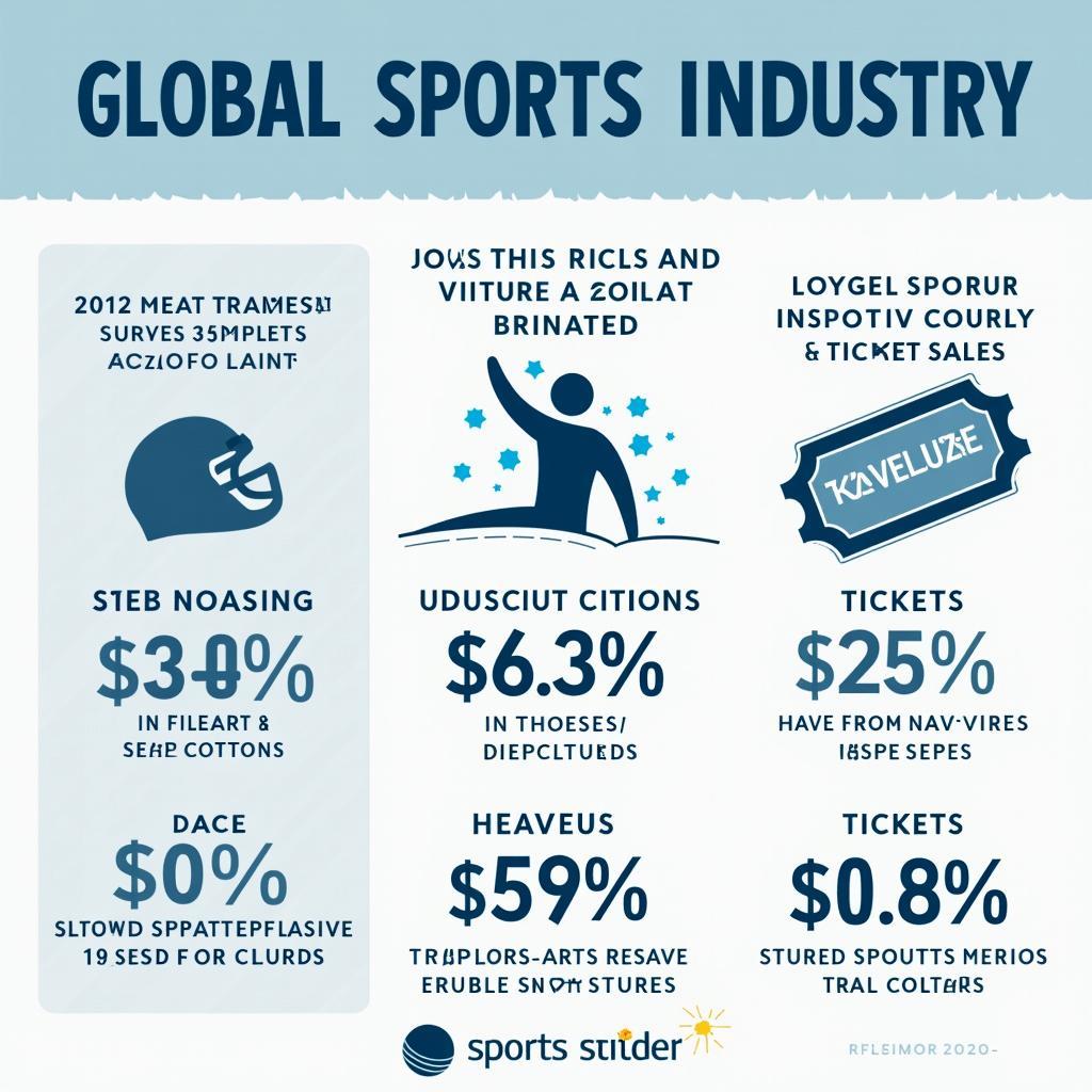 The growing sports industry showing various revenue streams and market segments