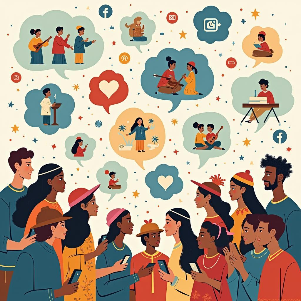 Technology facilitating cultural exchange through social media platforms