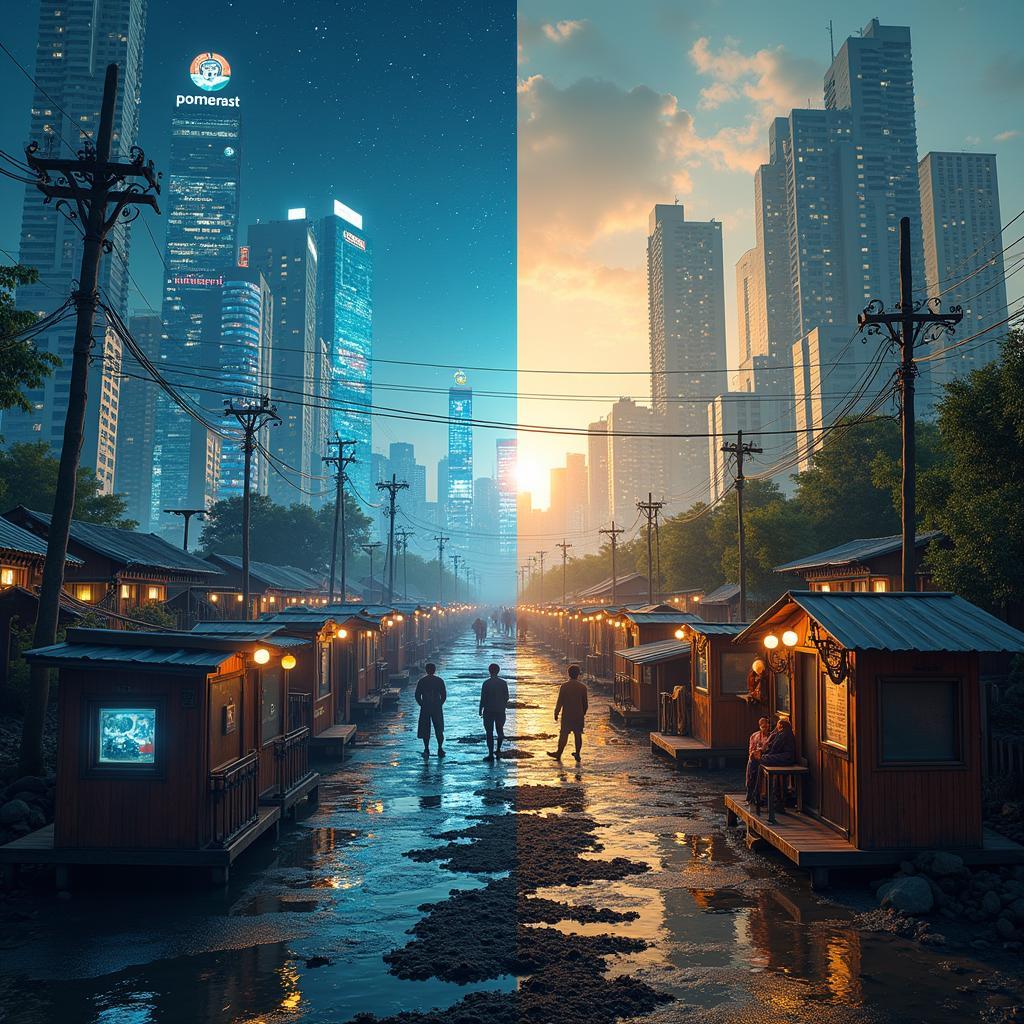 Language Technology Digital Divide highlighting disparity between dominant and marginalized languages