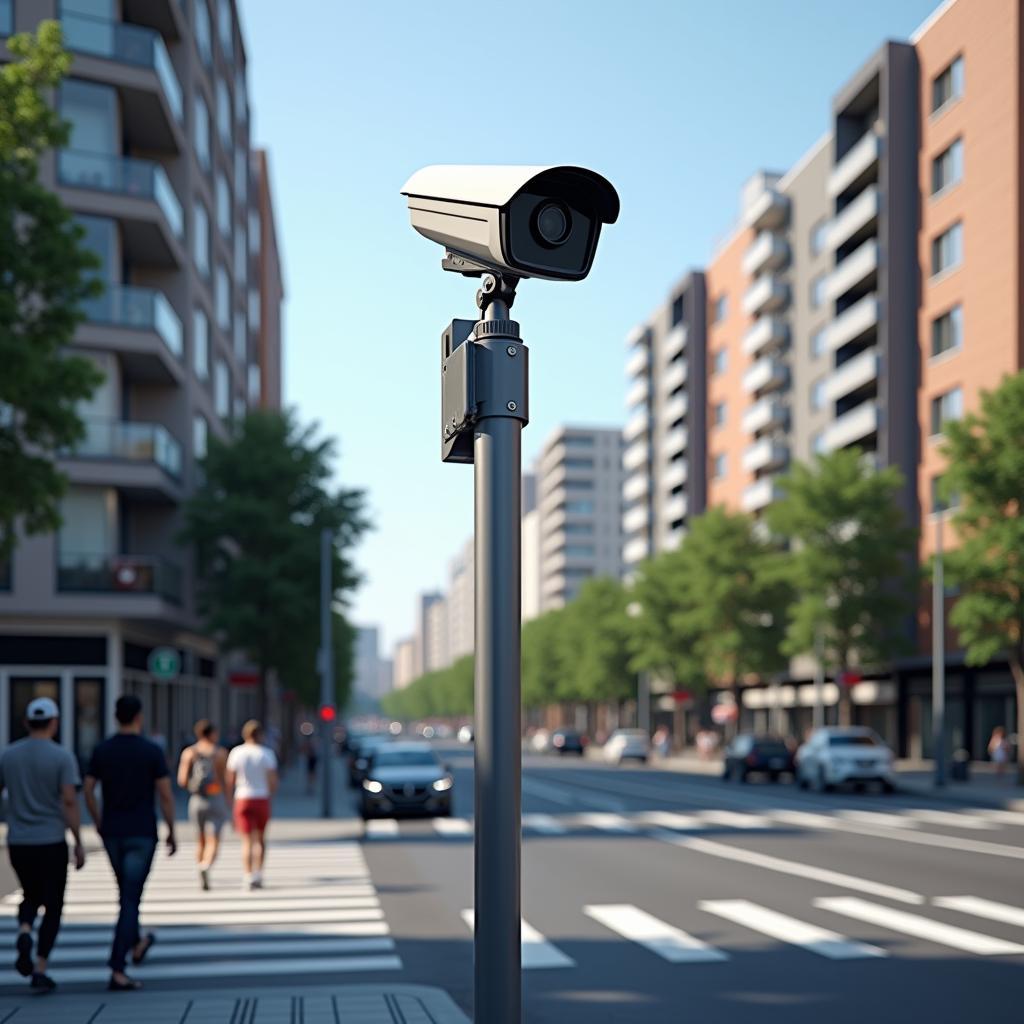 Advanced surveillance technology monitoring public street safety