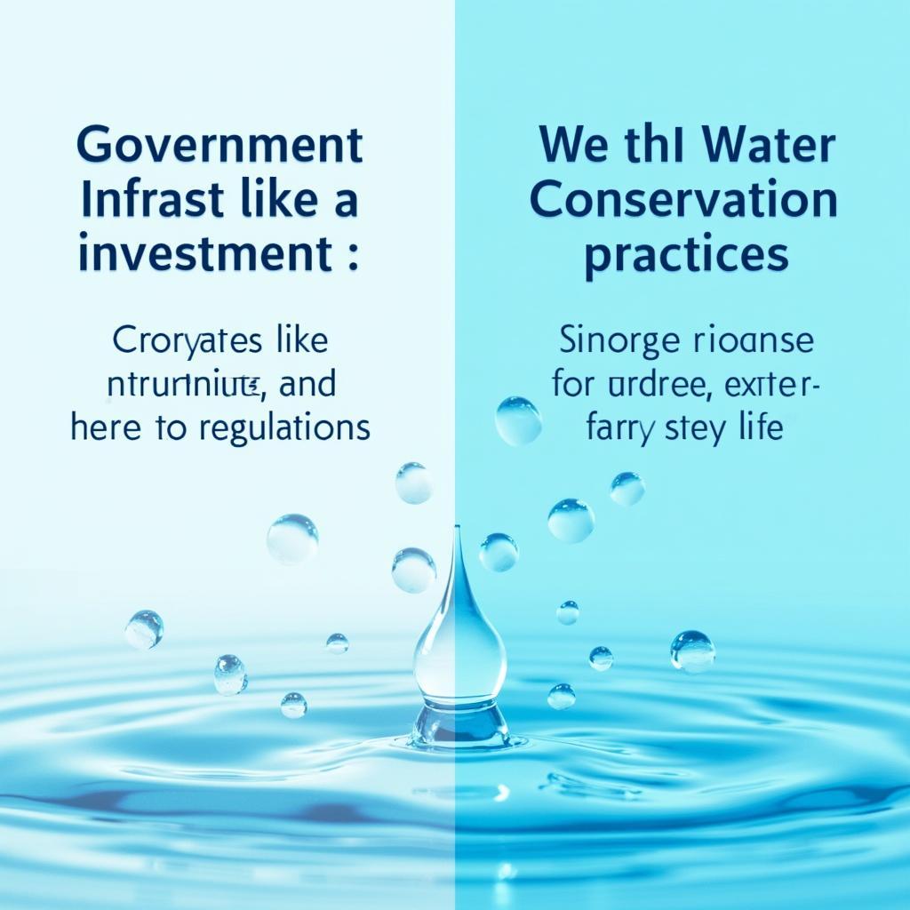 Government and individual actions addressing water scarcity challenges