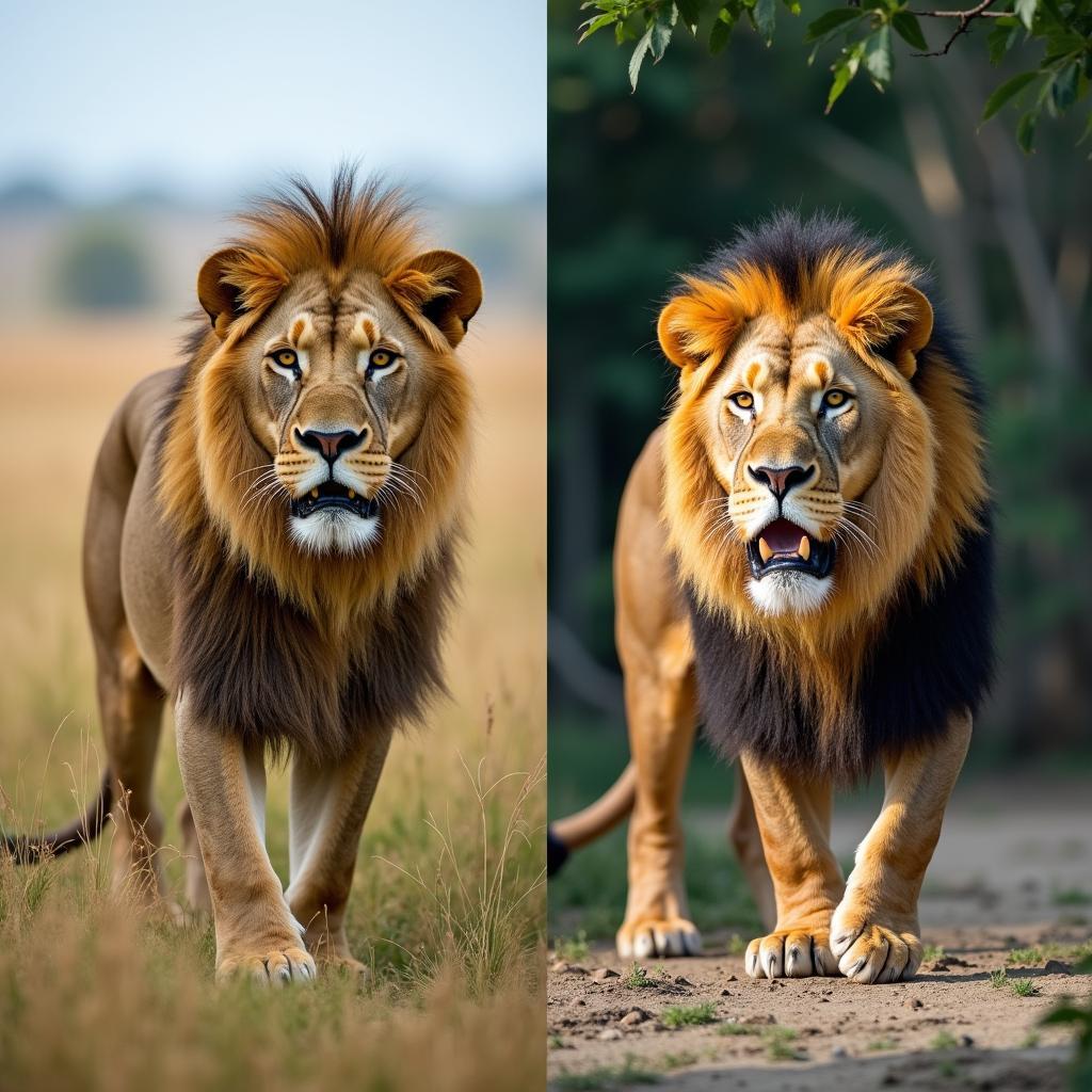 Wildlife conservation comparing natural habitat preservation with zoo environments