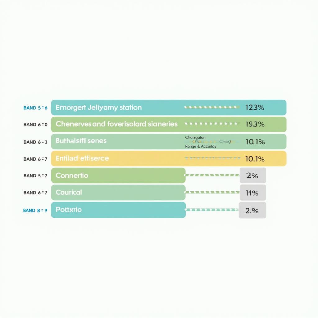 IELTS Writing Task 2 band score comparison chart showing recycling essay assessment criteria