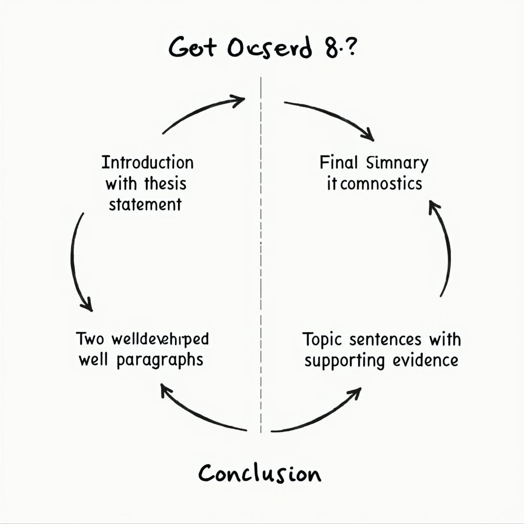 IELTS Writing Task 2 Band 9 essay structure diagram showing introduction body paragraphs and conclusion