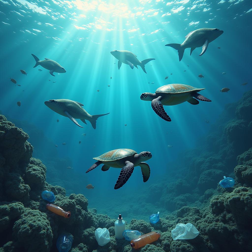 The devastating impact of plastic pollution on marine ecosystems and ocean wildlife